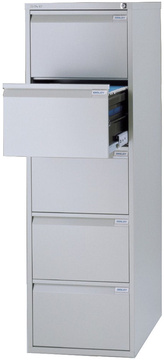 Kovová kartotéka Bisley BS5E/Foolscap - 5 zásuvek