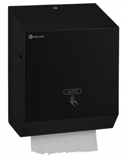 Automatický bezdotykový zásobník MERIDA STELLA MAXI AUTOMATIC pro papírové ručníky v roli, černý