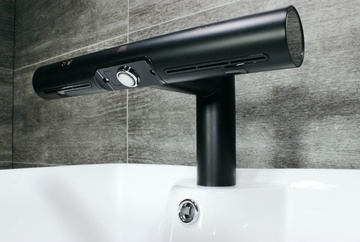 Vysoušeč rukou JET DRYER AIRTAP s vodovodní baterií, černý
