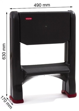 Plastové schůdky CURVER STEP DOUBLE, černé
