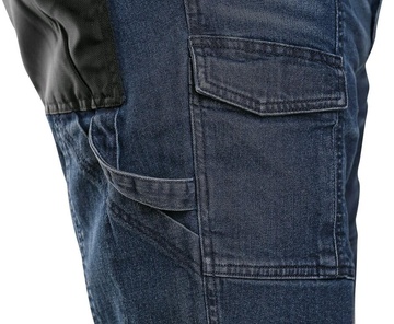 Pánské jeans kraťasy CXS MURET, modro-černé, vel. 46