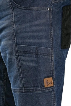 Pánské jeans kraťasy CXS MURET, modro-černé, vel. 46