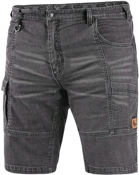 Pánské jeans kraťasy CXS MURET, šedo-černé, vel. 46