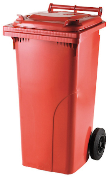 Plastová popelnice 120 l červená