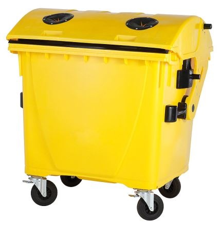 Kontejner na plasty 1100 l bez zámku, kulaté víko