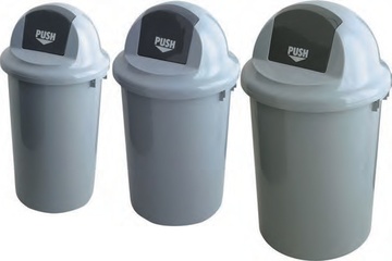 Plastový odpadkový koš s výkyvným vhozem 60l