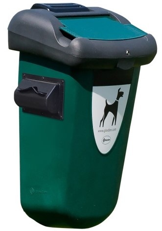 Odpadkový koš na psí exkrementy RETRIEVER 35l se zásobníkem