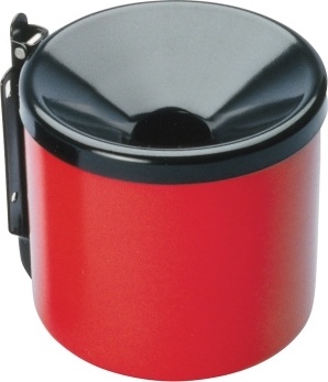 Popelník venkovní nástěnný průměr 90mm červeno/černý
