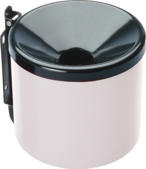 Popelník venkovní nástěnný průměr 150mm bílo/černý