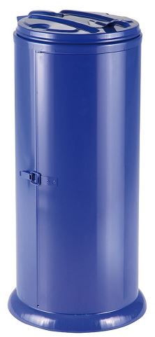 Stojan na odpadkové pytle 60l s víkem modrý