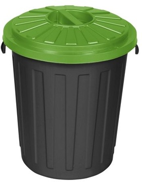 Odpadkový koš se zeleným víkem 24l
