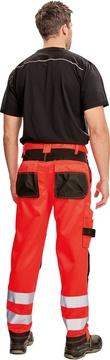 Reflexní kalhoty Cerva KNOXFIELD HI-VIS červené vel. 46