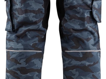 Montérkové kalhoty pánské CXS STRETCH maskáčové modré, vel. 46