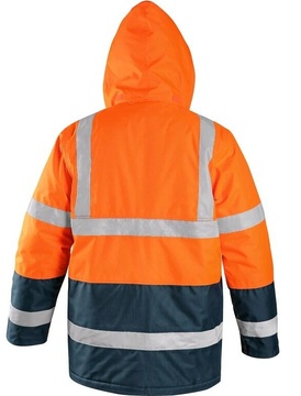 Pánská výstražná zimní bunda CXS OXFORD, oranžovo-modrá, vel. XL