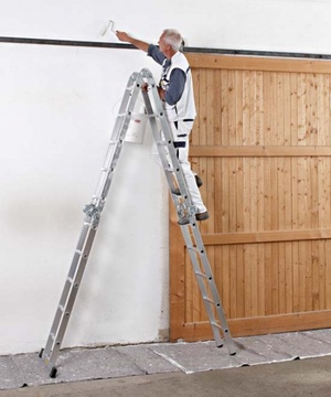 Dřevěná plošinka Multitec M pro kloubové žebříky ZARGES PROFI s přičlemi 4x3