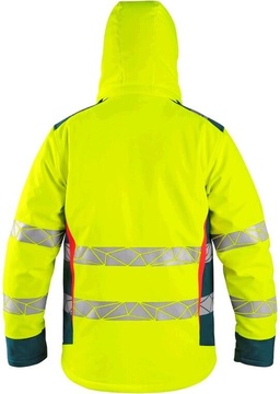 Pánská reflexní bunda CXS BEDFORD WINTER žluto-petrolová, vel. XL