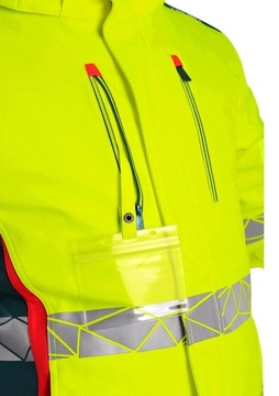 Pánská reflexní bunda CXS BEDFORD WINTER žluto-petrolová, vel. XL
