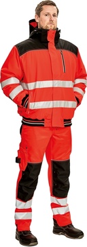 Reflexní zimní bunda Cerva KNOXFIELD HI-VIS WINTER PILOT červená, vel. XL