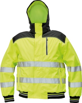 Reflexní zimní bunda Cerva KNOXFIELD HI-VIS WINTER PILOT žlutá, vel. XL
