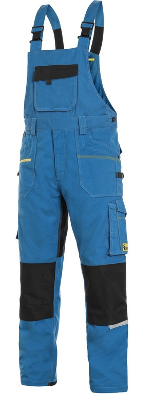 Montérky s laclem CXS STRETCH středně modré-černé, vel. 48