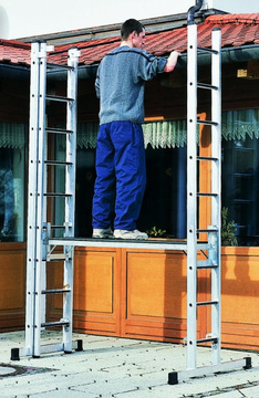 Hliníkový skládací žebřík Skymaster DX PROFI ZARGES 3x7 přičlí