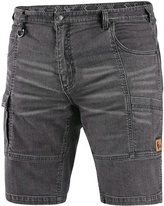 Pánské jeans kraťasy CXS MURET, šedo-černé, vel. 48