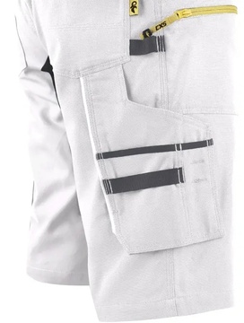 Pánské montérkové kraťasy CXS STRETCH bílo-šedé, vel. 48