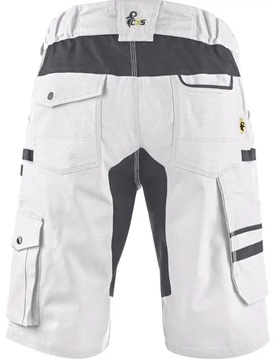 Pánské montérkové kraťasy CXS STRETCH bílo-šedé, vel. 48