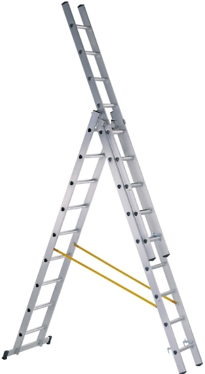 Hliníkový skládací žebřík Skymaster DX ZARGES PROFI 3x12 přičlí