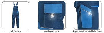 Pánské zahradníky CXS LUXY ROBIN modro-modré, vel. 48