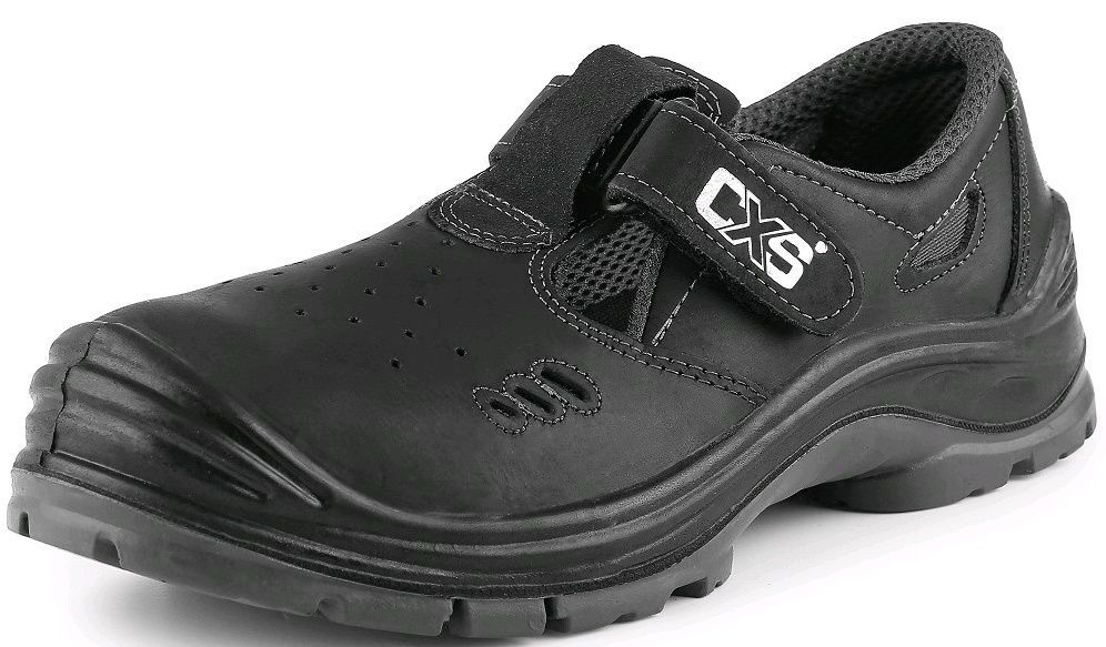 Pracovní sandály CXS SAFETY STEEL IRON S1 černé vel. 48