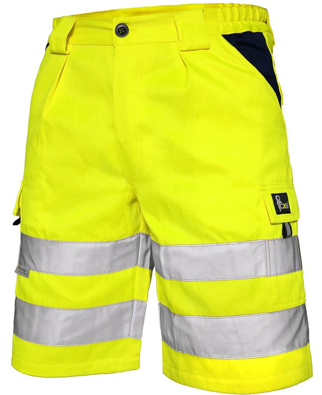 Reflexní pracovní kraťasy CXS NORWICH žluté, vel. 48