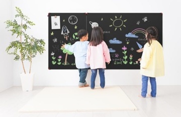 Křídová magnetická tabule MEMOBE IDEA černá, 90x60cm