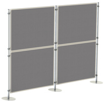 Textilní tabule pro paraván 90x120 cm, šedý