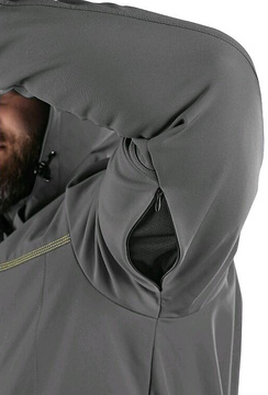 Pánská softshellová bunda CXS Stretch, šedá, vel. S