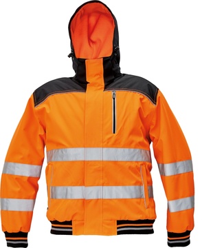 Reflexní zimní bunda Cerva KNOXFIELD HI-VIS WINTER PILOT oranžová, vel. M