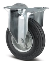 Transportní kolečko pevné s plotnou TENTE ALPHA 125mm bez brzdy, nosnost 100 kg