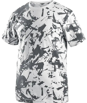 Pánské triko CXS MERLIN, krátký rukáv, bílo šedé, vel. 2XL