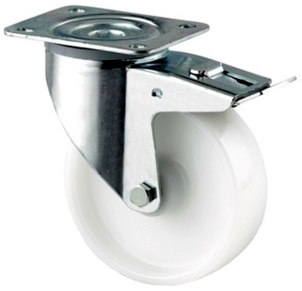 Otočné kolečko s totální brzdou TENTE ALPHA 125 mm, nosnost 275 kg
