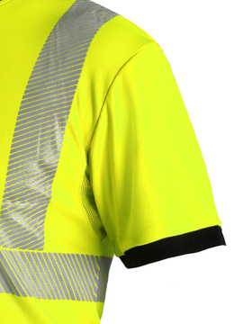 Pánské reflexní tričko CXS Ripon s krátkým rukávem, žluto černé, vel. 2XL
