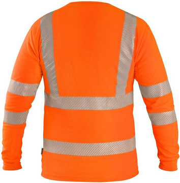 Pánské tričko s dlouhým rukávem CXS OLDHAM, výstražné oranžové, vel. 2XL
