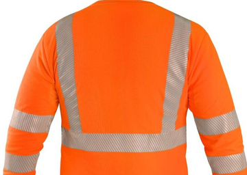Pánské tričko s dlouhým rukávem CXS OLDHAM, výstražné oranžové, vel. 2XL