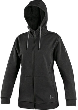 Dámská mikina CXS HARRIET s kapucí, černá, vel. 2XL