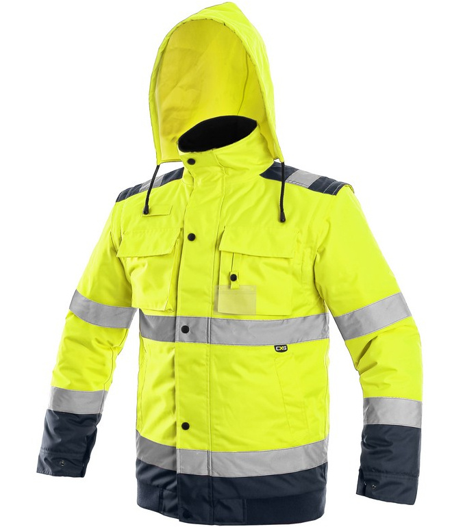 Reflexní zimní bunda CXS Luton 2v1 žluto-modrá vel. 2XL