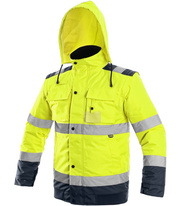 Reflexní zimní bunda CXS Luton 2v1 žluto-modrá vel. 2XL