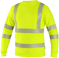 Pánské tričko s dlouhým rukávem CXS OLDHAM, výstražné žluté, vel. 2XL