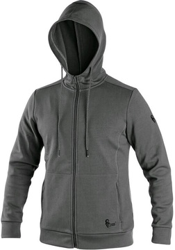 Pánská mikina CXS HARRISON s kapucí, šedo-černá, vel. 2XL