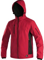 Pánská softshellová bunda CXS DURHAM, červeno - černá, vel. 2XL