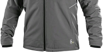 Pánská softshellová bunda CXS Stretch, šedá, vel. 2XL