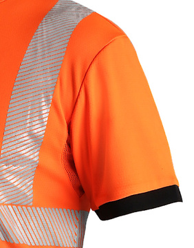 Pánské reflexní tričko CXS Ripon s krátkým rukávem, oranžovo černé, vel. 2XL